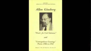 "Howl" read by Allen Ginsberg on Feb 4, 1994 in Ann Arbor, Michigan