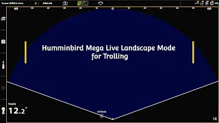 Humminbird Mega Live - Trolling in Landscape Mode, Part 1