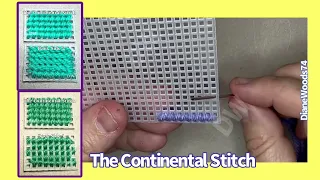 🟩 How to do the Continental Stitch Tutorial | Plastic Canvas