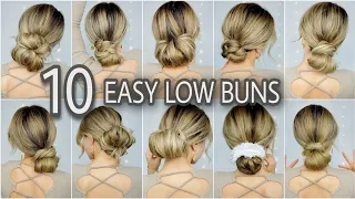 10 LOW MESSY BUN HAIRSTYLES YOU NEED TO KNOW 🤍 MEDIUM & LONG HAIRSTYLES