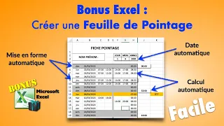 Feuille DE POINTAGE Excel (facile Rapide)