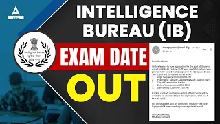 IB Security Assistant & MTS Exam Date 2023 OUT | IB Exam Date 2023