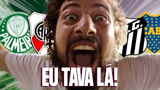 FUI NAS SEMIFINAIS DA LIBERTADORES! PALMEIRAS X RIVER E SANTOS X BOCA!