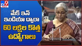 Union Budget 2022 : Creation of 60 lakh jobs next target of govt, says FM Nirmala Sitharaman - TV9