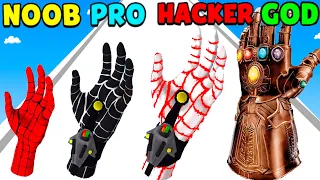 Superhero Hand Run in NOOB vs PRO vs HACKER vs GOD