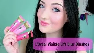 NEW L'Oreal Visible Lift Blur Blushes Review & Demo!