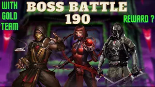 Mk mobile | Boss battle 190 using gold team + reward | Twisted tower