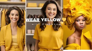 How to mix and match yellow 💛 Colour perfectly with Elegance #fashion#subscribe #model#style#arabia