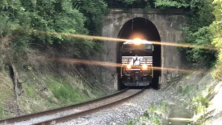 Train Appears Out Of Tunnel Then Train Disappears Into Railroad Tunnel! + Abandoned Railroad Tunnel!