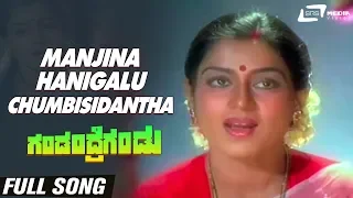 Manjina Hanigalu Chumbisidantha | Gandandre Gandu | Ambarish | Roopadevi | Kannada Video Song