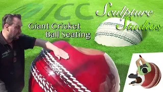 Giant Cricket Ball Seats - 2019 ICC Cricket World Cup Tournament by Sculpture Studios