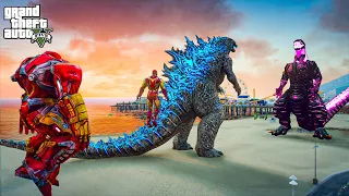 Ironman and Godzilla save the city from Shin Godzilla - GTA 5 Mods