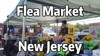 Walking the flea market in New Jersey