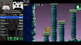 [World First] Blindfolded Metroid: Zero Mission - any% Normal in 1:58:45 by Bubzia