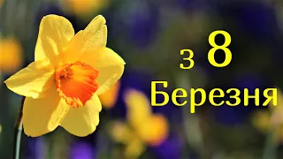 Привітання з 8 Березня🌷красива🎶музична відео-листівка на 8 Березня українською мовою👍