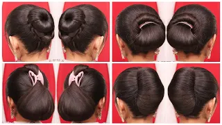 Easy and Unique Hairstyle For Daily Use / New Beautiful Cute Bun Hairstyle For Girls By Self