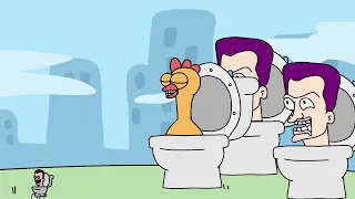 Skibidi toilet attrack Bongo Cat planet