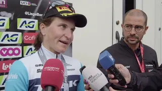 Elisa Longo Borghini - Interview at the finish - Liège-Bastogne-Liège Femmes 2023