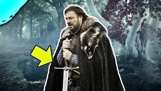 Did Ned Stark use his valyrian steel sword in battle?