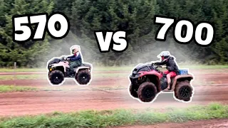 Can-Am 700 XMR vs 570 XMR Drag Race!