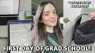 FIRST DAY OF GRAD SCHOOL VLOG *in person classes*
