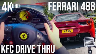 KFC DRIVE THRU in a FERRARI 488 🍿 - POV 4K