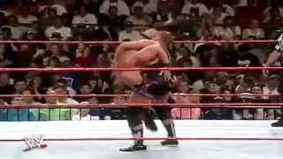 Owen Hart breaks Steve Austin's neck