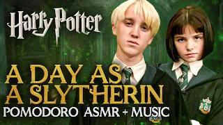 3h Study Session: SLYTHERIN ROUTINE 🐍📚 Harry Potter Pomodoro Timer Hogwarts ASMR Productivity Sounds