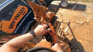 How To Carve a TREE!  - tutorial - 60$ tree in 8 mins - POV - Every cut no edits