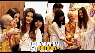 UNCUT - Aishwarya Rai Bachchan Celebrate her 50th Birthday | Cutest Moment with Daughter Aaradhya