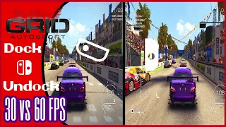 GRID AUTOSPORT NINTENDO SWITCH 30/60 FPS COMPARISON DOCK UNDOCK