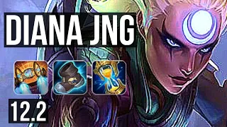 DIANA vs NUNU (JNG) | Rank 4 Diana, 9/1/3, Rank 9, Godlike | KR Challenger | 12.2