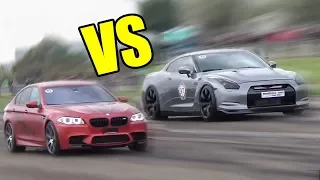 BMW M5 F10 vs Nissan GTR R35 vs Porsche 911 Turbo S - RACE!