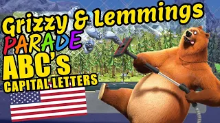 Grizzy and Lemmings Teaching the ABC's in Capital Letters Alphabet English Video for Kids