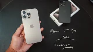 Apple iPhone 15 Pro Max Unboxing - Natural Titanium