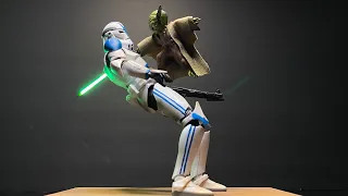 Yoda + Clone Trooper | Revenge of the Sith Diorama