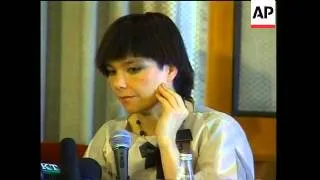 Moscow press conference for Icelandic pop diva Bjork