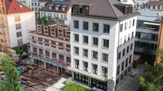 Munich construction site time lapse | office building