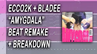 ecco2k & bladee - "amygdala" (instrumental remake + breakdown) [fl studio]