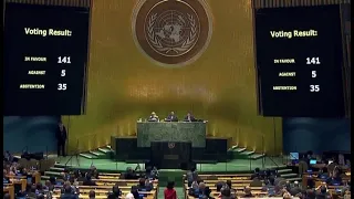 Majority of the United Nations overwhelmingly votes in favor of condemning Russia for its actions