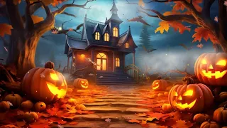 Haunted Forest Graveyard With Relaxing Halloween Music, Scary, Spook Music, Magical Halloween Music