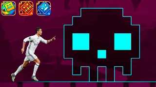 Cristiano Ronaldo Siuuu but it's Geometry Dash World, Meltdown and Subzero