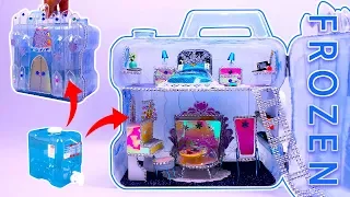 DIY Miniature Dollhouse Bedroom for Disney Frozen Elsa