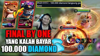 FINAL BY ONE DENGAN BKB SOMBONG YG NANTANG 100.000 DIAMONDS!!