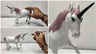 DIY UNICORN with Clay ~ ( Amazing Craft Idea)