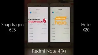 Redmi Note 4(X) Speed Comparison - Snapdragon 625 VS Helio X20 *(Antutu + Geekbench)Benchmark*