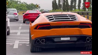 Ferrari Vs Lamborghini | Acceleration | Reactions | India