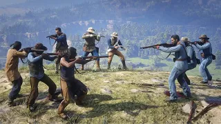 US Army vs Wapiti Indians vs Cuban Military - RED DEAD REDEMPTION 2 NPC Wars 18