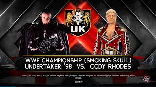 🤩WWE 2K23 🔥wWE CHAMPIONSHIP (SMOKING SKULL)UNDERTAKER 98VS. CODY RHODES