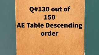 Clinical SAS Q#130 : AE Table Descending order